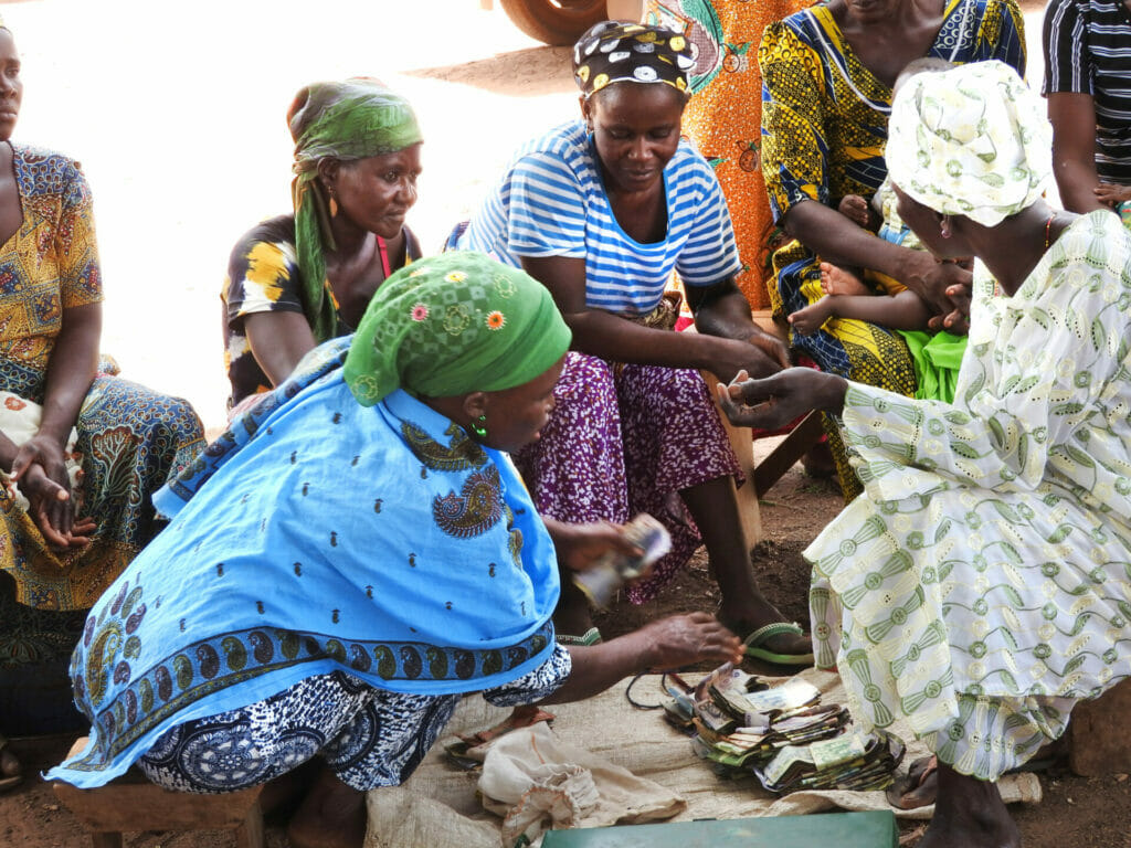 Women's savings group with the RING program.